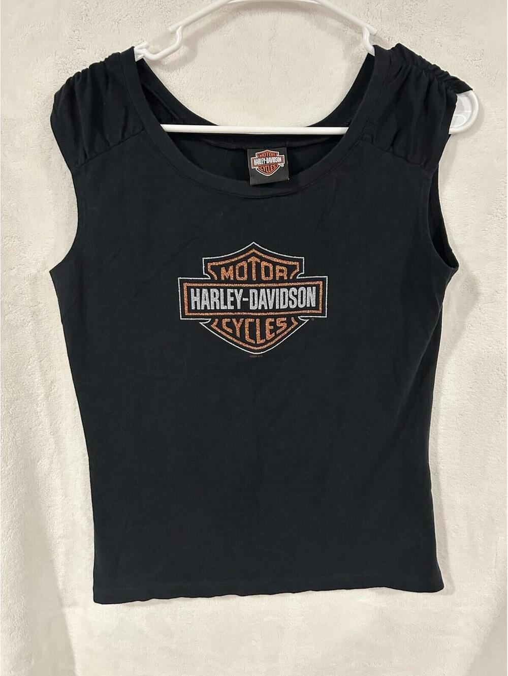 Harley Davidson Anchorage Alaska Black Short Sleeve Shirt Large VTG